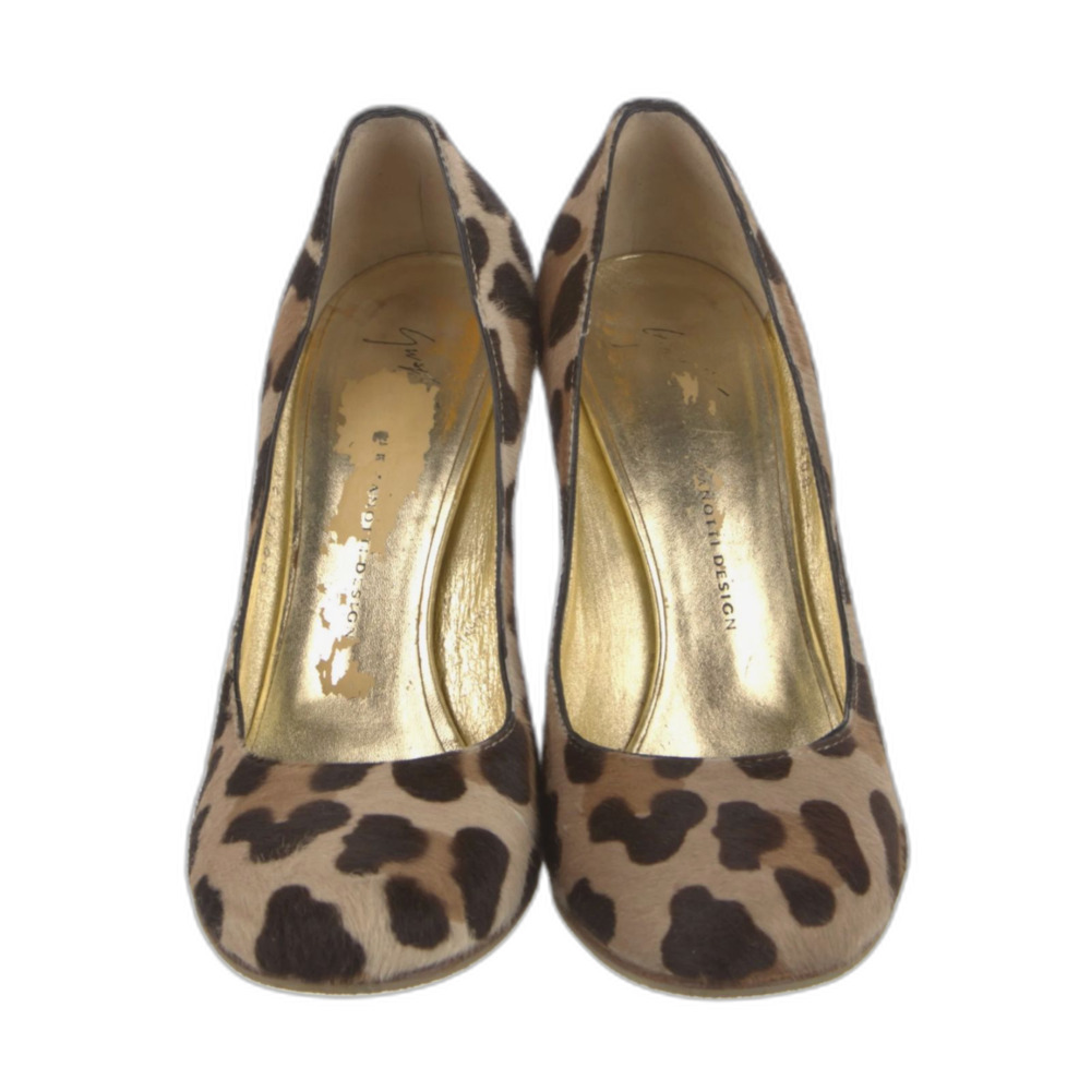 Giuseppe Zanotti Leopard Ponyhair Wedges